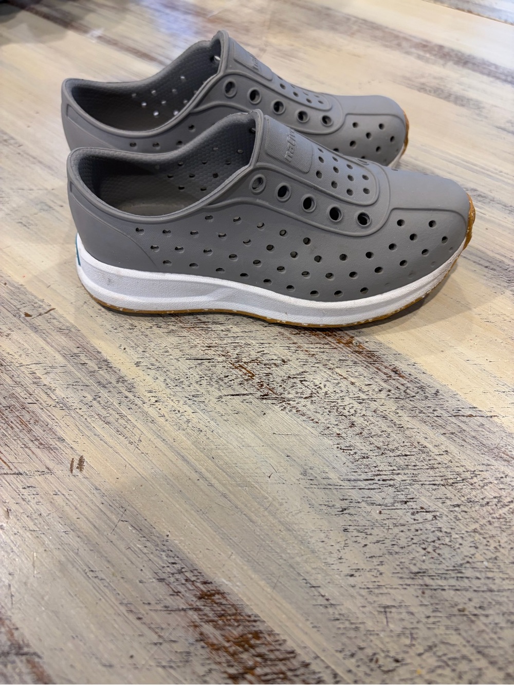 Native Grey Jefferson Slip-On Kids Shoes